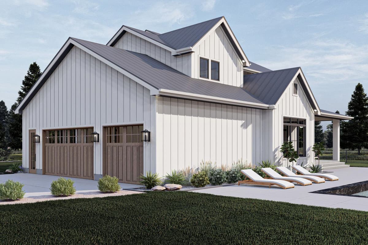 Plan 623151DJ: 3-Gabled 3000 Square Foot 4-Bed Transitional Farmhouse Plan - Image #5 - Country, Craftsman, New American, Transitional