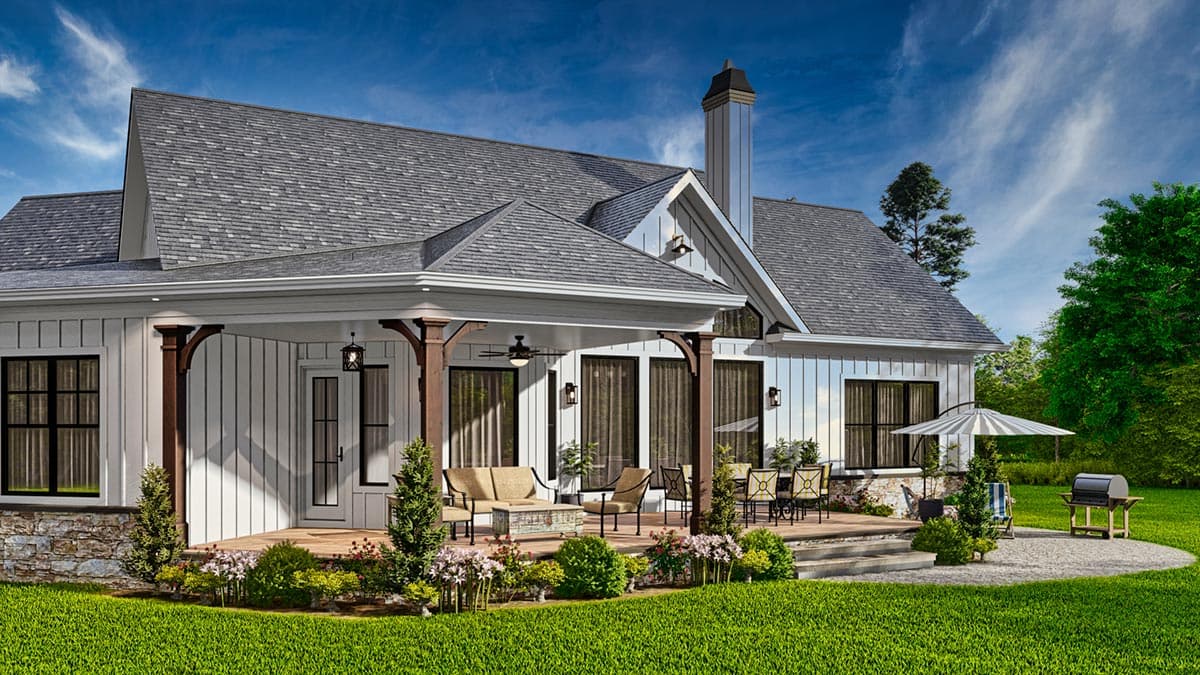 Plan 25786GE: One-Story Rustic Craftsman Under 1800 Square Foot with Angled 2-Car Garage - Image #11 - Country, Craftsman, Mountain, New American, Ranch, Rustic