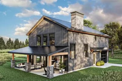 2-Story Barndominium with Drive-thru Garage - 1690 Sq Ft