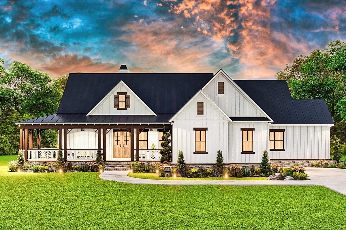 Plan 25787GE: New American Farmhouse Plan with 3 Beds and a 2-Car Garage - Image #6 - Country, Craftsman, Mountain, New American, Ranch