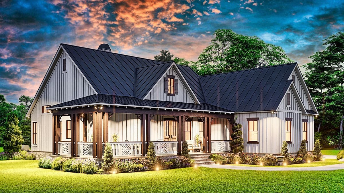Plan 25787GE: New American Farmhouse Plan with 3 Beds and a 2-Car Garage - Image #7 - Country, Craftsman, Mountain, New American, Ranch