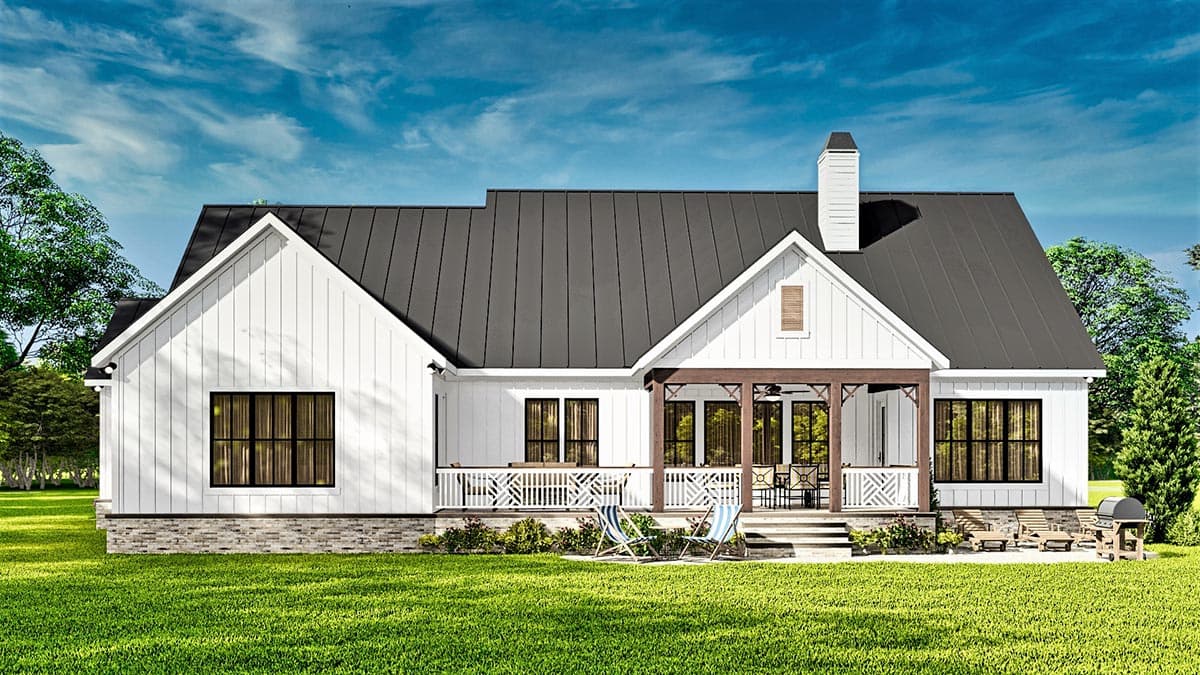 Plan 25787GE: New American Farmhouse Plan with 3 Beds and a 2-Car Garage - Image #8 - Country, Craftsman, Mountain, New American, Ranch