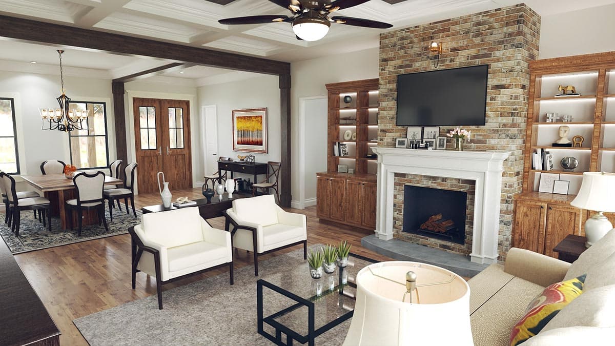 Plan 25787GE: New American Farmhouse Plan with 3 Beds and a 2-Car Garage - Image #10 - Country, Craftsman, Mountain, New American, Ranch