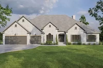 3000 Square Foot 4 Bed House Plan with a Brick Exterior and Bonus Expansion
