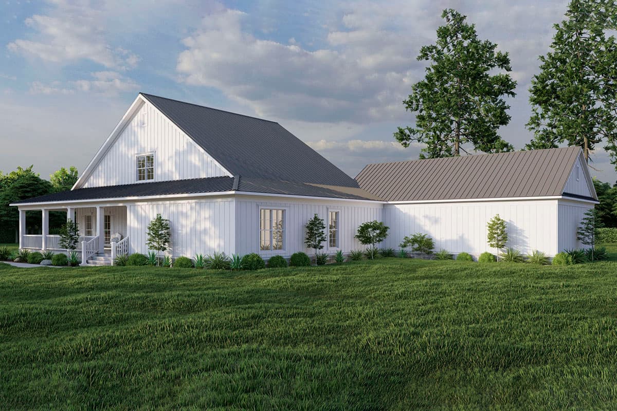 Plan 70799MK: Modern Farmhouse with Matching French Door Entries, Wraparound Porch, and a Pet Shower - 2182 Sq Ft - Image #14 - Cottage, Country, Farmhouse, Modern Farmhouse, New American, Traditional