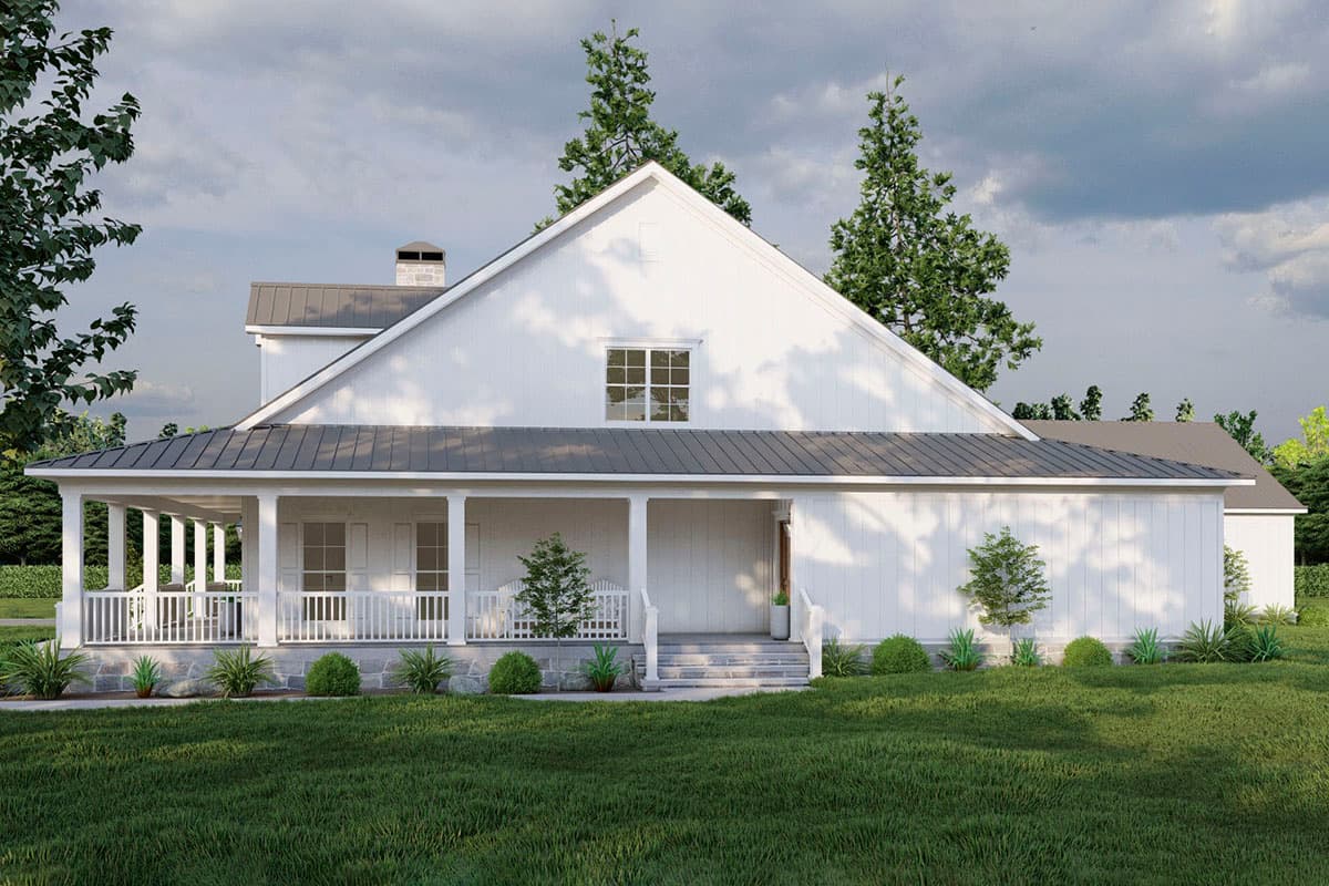 Plan 70799MK: Modern Farmhouse with Matching French Door Entries, Wraparound Porch, and a Pet Shower - 2182 Sq Ft - Image #15 - Cottage, Country, Farmhouse, Modern Farmhouse, New American, Traditional