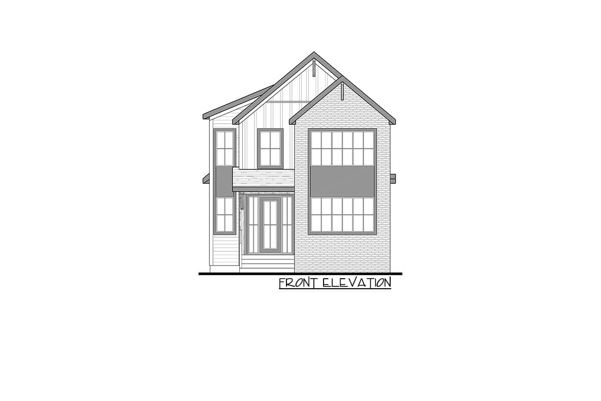 Plan 81795AB: 2-Story Transitional Home Plan Under 26-Feet Deep - Image #4 - Traditional, Transitional