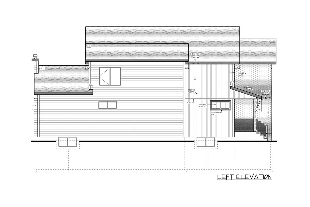 Plan 81795AB: 2-Story Transitional Home Plan Under 26-Feet Deep - Image #5 - Traditional, Transitional