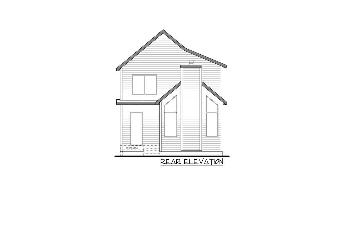 Plan 81795AB: 2-Story Transitional Home Plan Under 26-Feet Deep - Image #6 - Traditional, Transitional