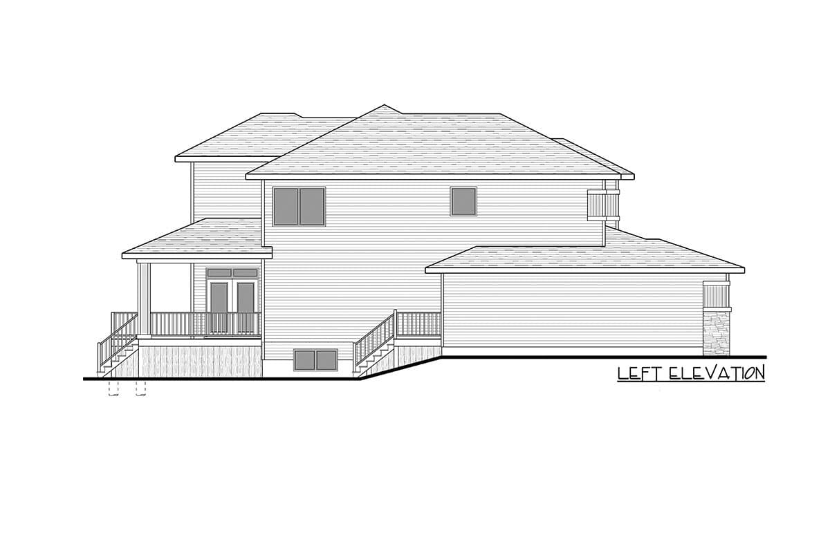 Plan 81796AB: Contemporary 2-Story House Plan with Bonus Room and Finished Basement - Image #11 - Contemporary, Modern, Northwest