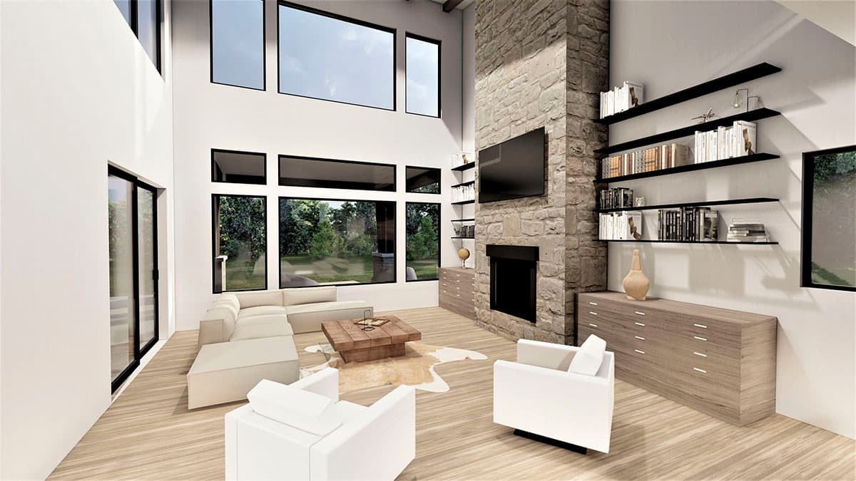 Plan 490070NAH: Mountain Modern Home Plan Just Over 2500 Square Feet with Lower Level Expansion - Image #7 - Contemporary, Modern, Mountain, Northwest