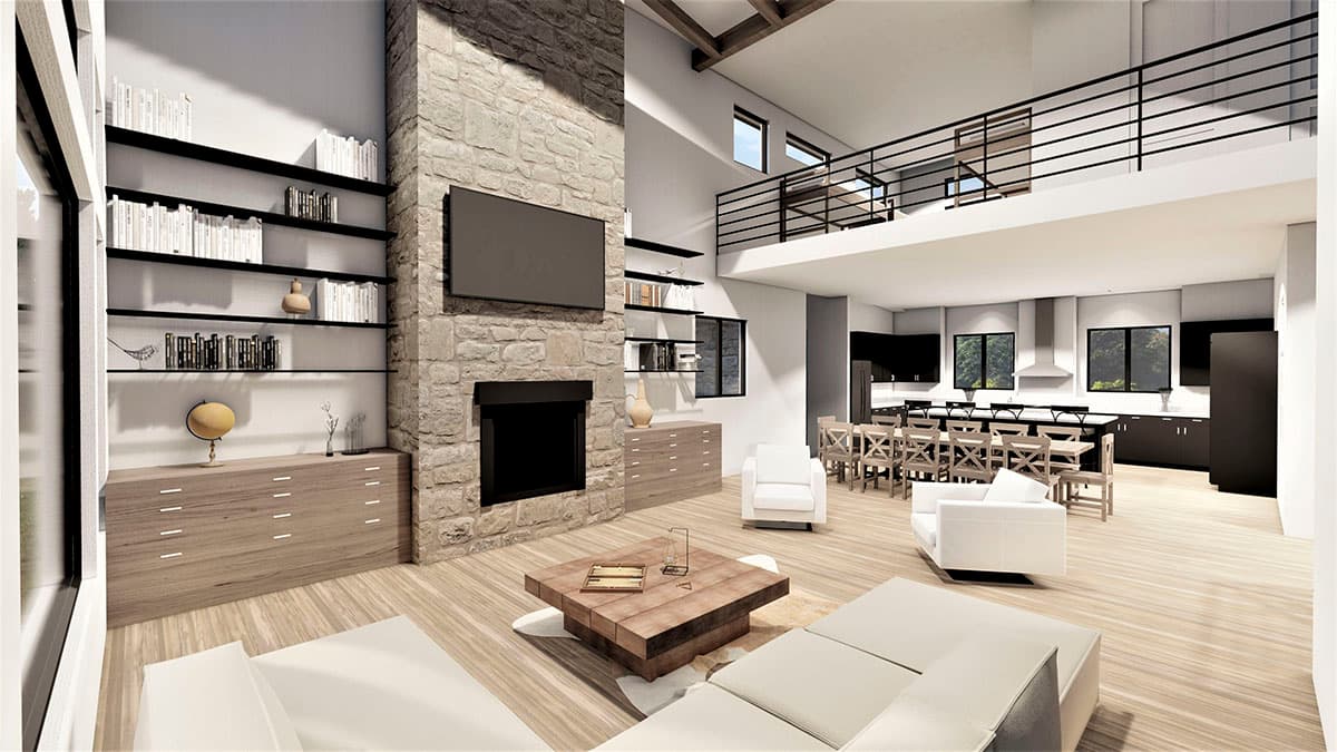 Plan 490070NAH: Mountain Modern Home Plan Just Over 2500 Square Feet with Lower Level Expansion - Image #8 - Contemporary, Modern, Mountain, Northwest