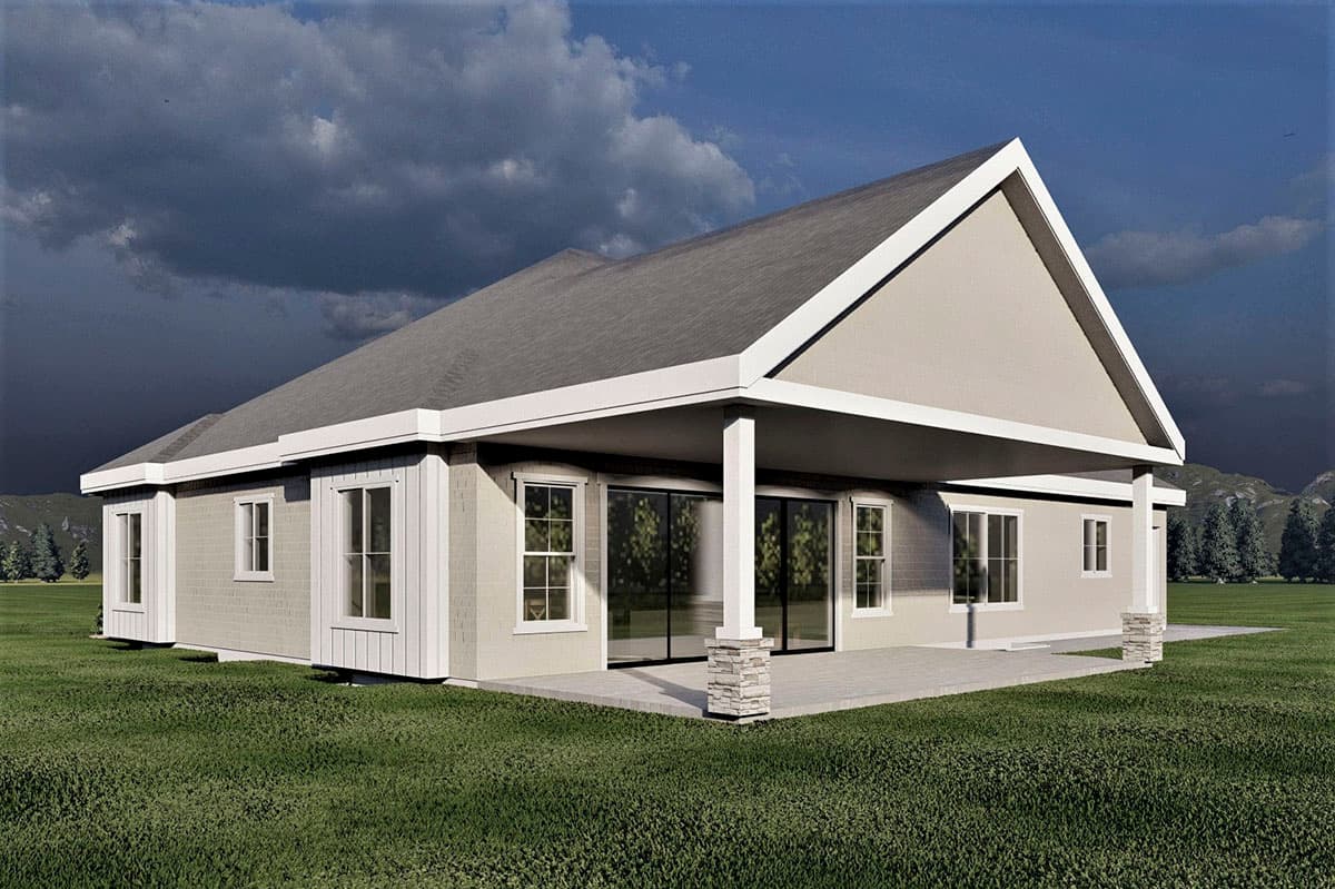 Plan 490073NAH: 1800 Square Foot Rambler-style House Plan with Home Office  - Image #5 - Ranch, Traditional