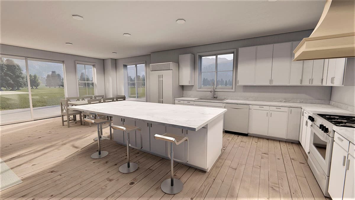 Plan 490073NAH: 1800 Square Foot Rambler-style House Plan with Home Office  - Image #6 - Ranch, Traditional