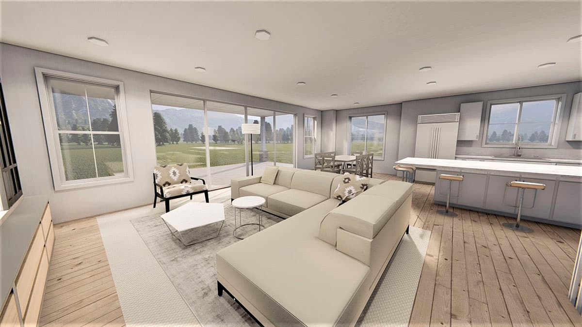 Plan 490073NAH: 1800 Square Foot Rambler-style House Plan with Home Office  - Image #8 - Ranch, Traditional