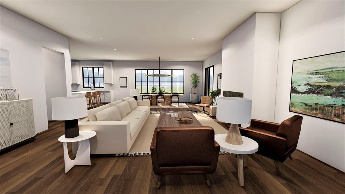 Plan 490074NAH: 2300 Square Foot New American Ranch Home Plan with Lower Level Expansion - Image #6 - Country, New American, Ranch