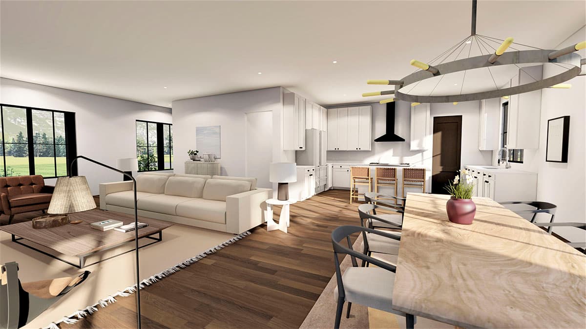 Plan 490074NAH: 2300 Square Foot New American Ranch Home Plan with Lower Level Expansion - Image #8 - Country, New American, Ranch