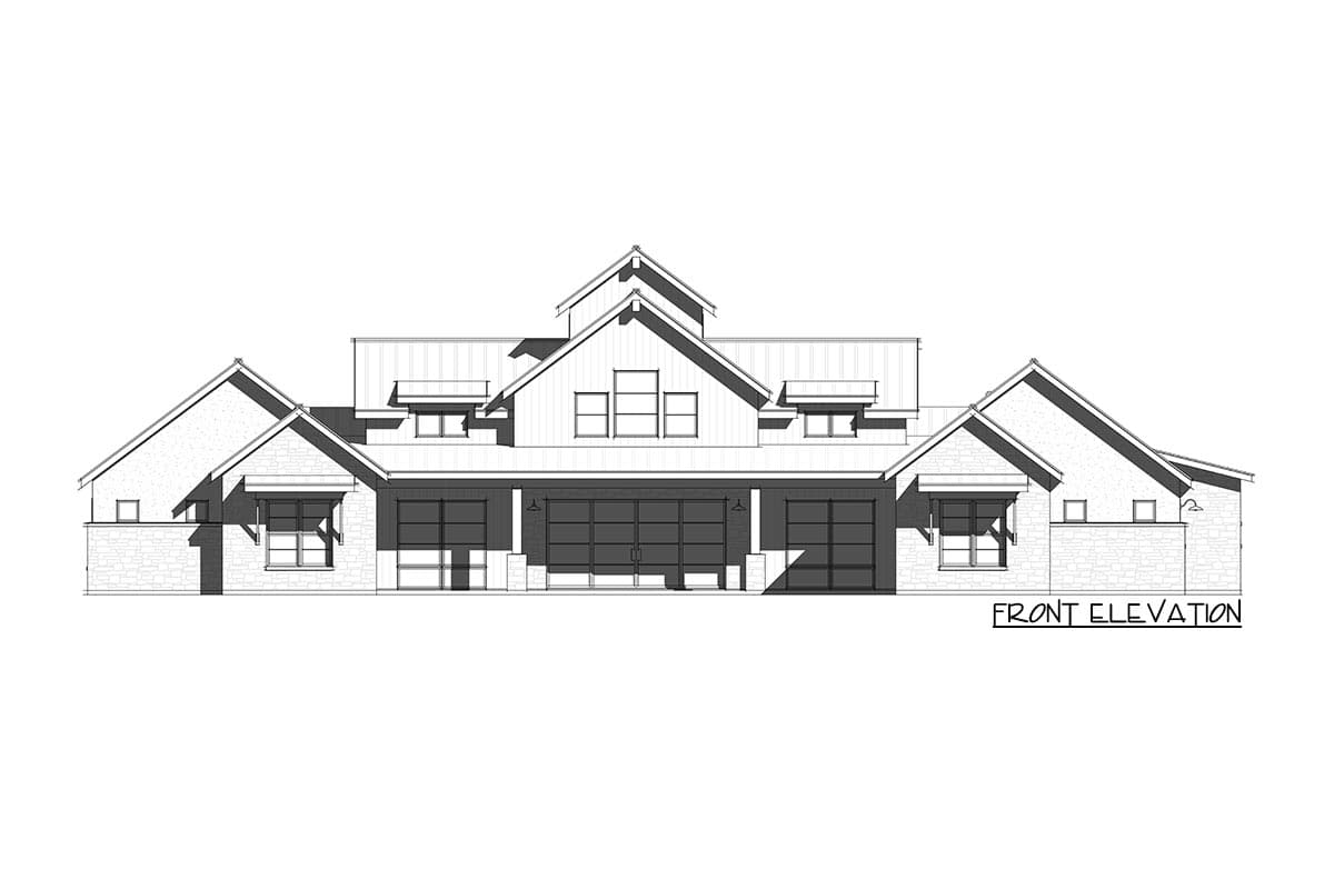 Plan 818028JSS: 4-Bed Modern Farmhouse with Clerestory Windows - 3000 Sq Ft - Image #5 - Country, Craftsman, Farmhouse, Hill Country, Modern Farmhouse, New American, Ranch, Rustic, Transitional