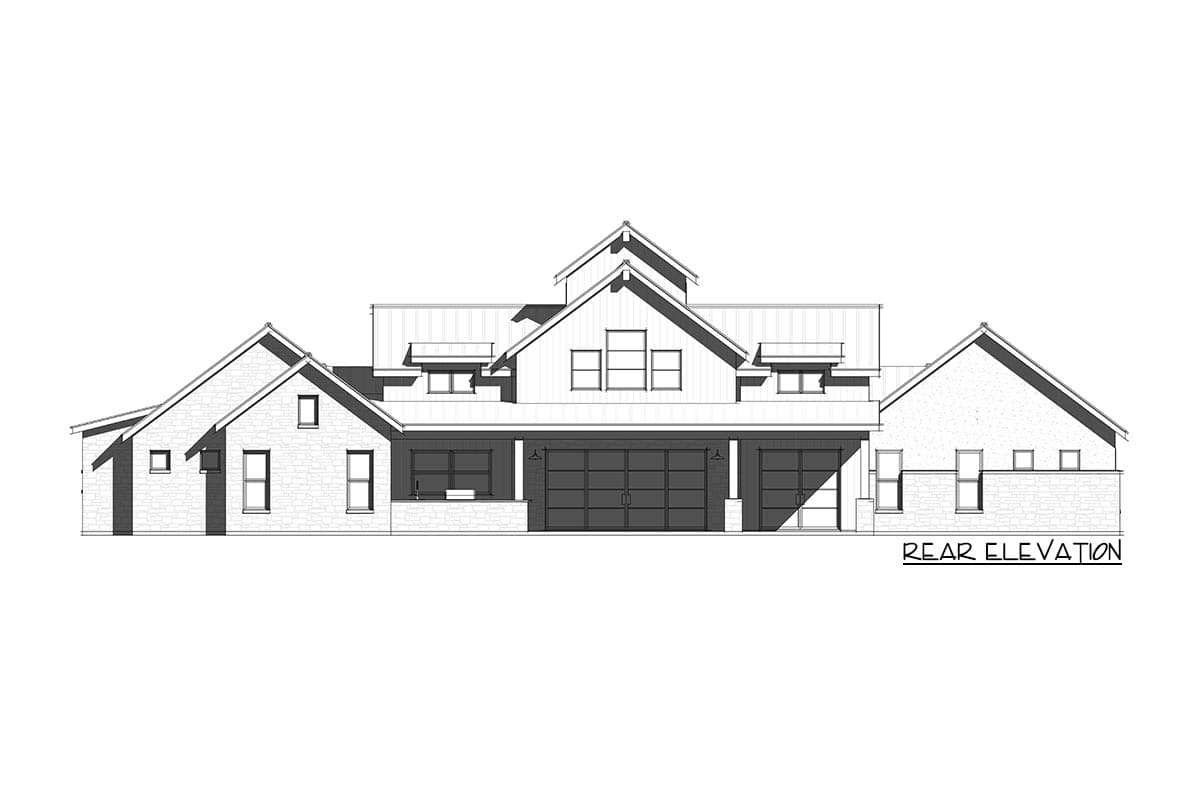 Plan 818028JSS: 4-Bed Modern Farmhouse with Clerestory Windows - 3000 Sq Ft - Image #7 - Country, Craftsman, Farmhouse, Hill Country, Modern Farmhouse, New American, Ranch, Rustic, Transitional