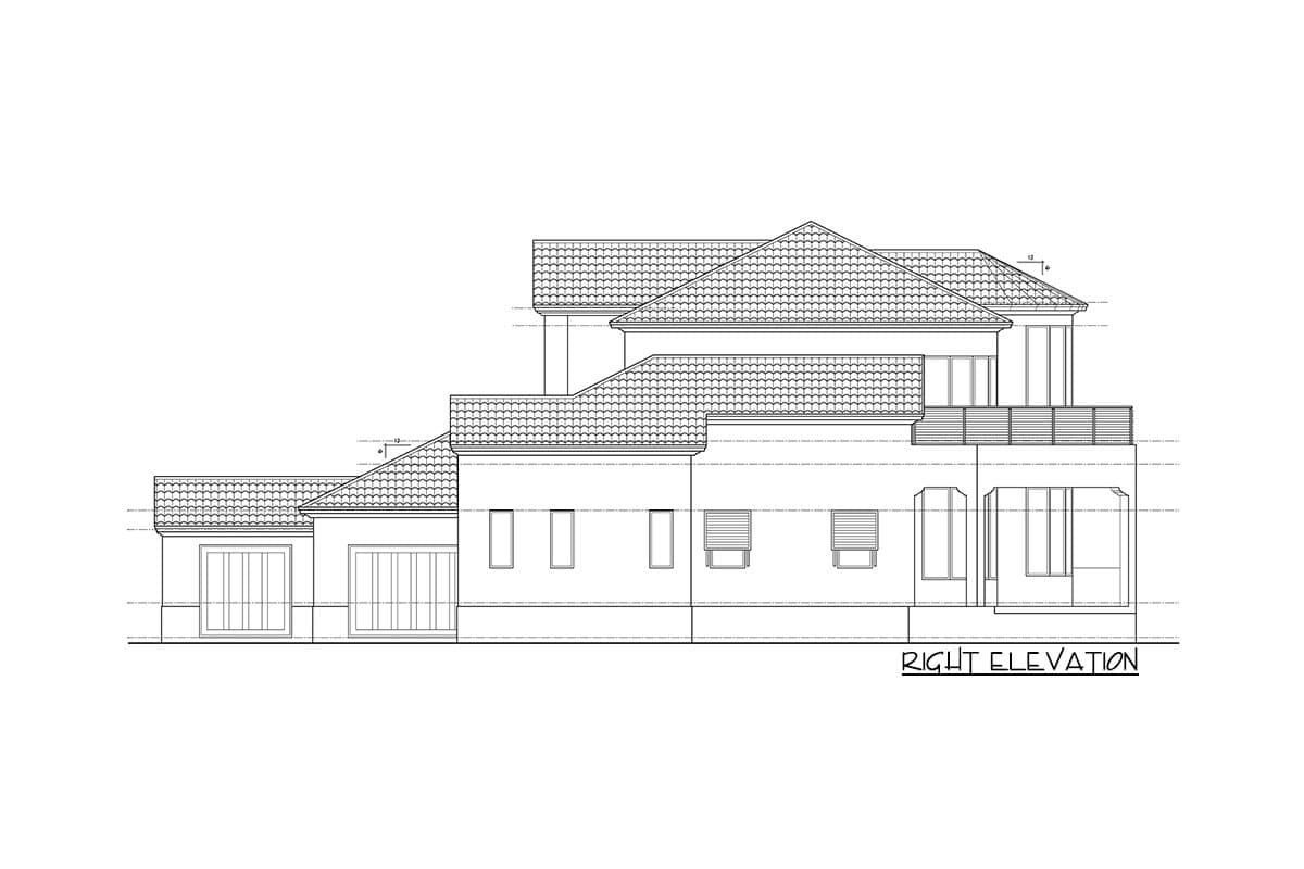 Plan 33252ZR: Mission Style Villa with 5 Bedrooms Plus Bunkroom, Game Room and Oval Office - Image #4 - European, Mediterranean, Transitional