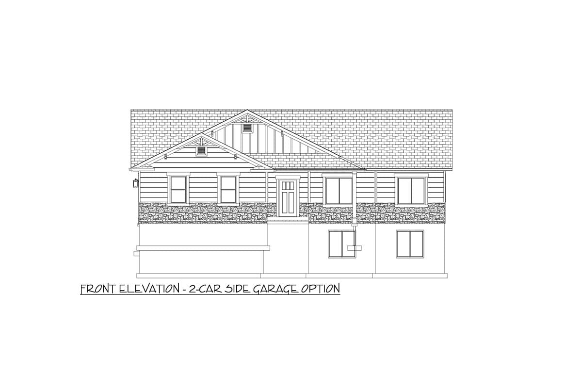 Plan 61409UT: 3-Bed Craftsman Ranch Plan with Vaulted Family Room - Image #24 - Craftsman, New American, Ranch