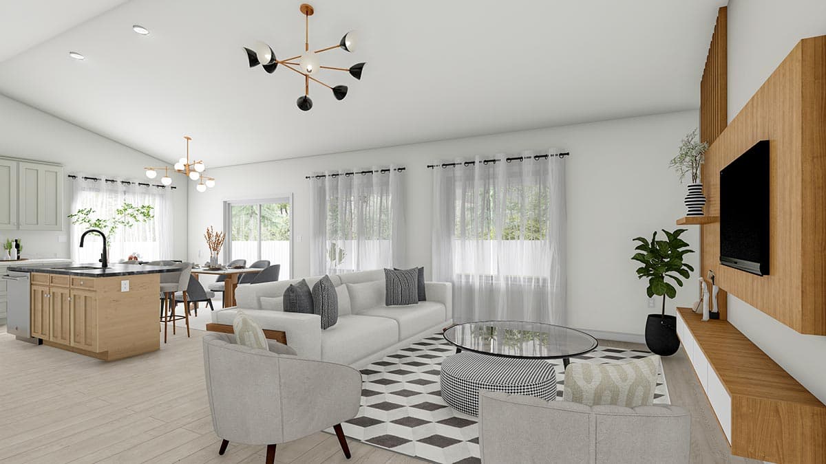 Plan 61409UT: 3-Bed Craftsman Ranch Plan with Vaulted Family Room - Image #13 - Craftsman, New American, Ranch
