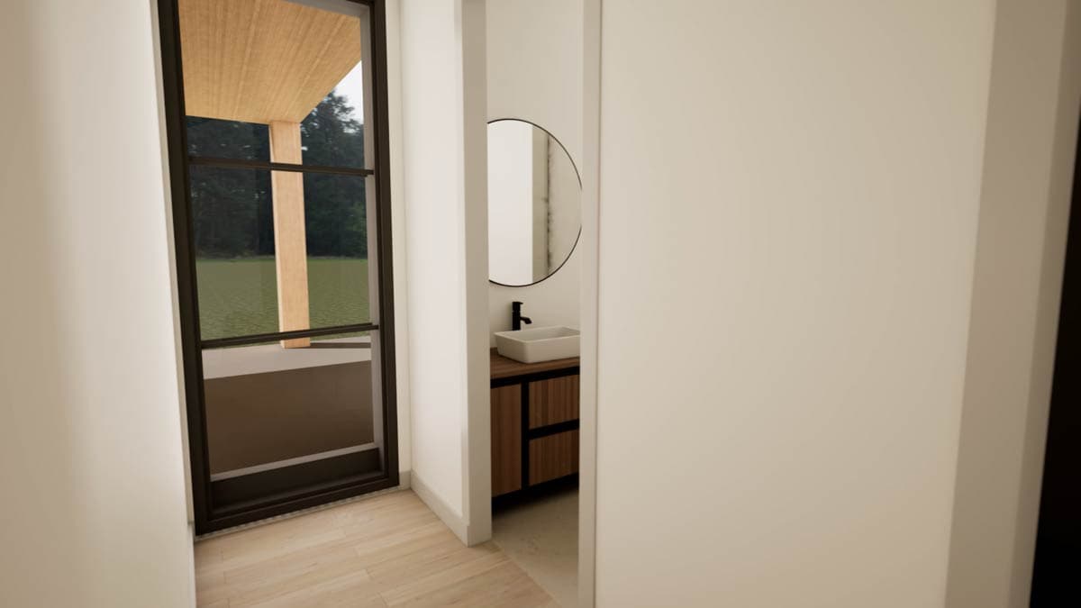 Plan 93052EL: 4-Bed European Transitional Home Plan with Pool Concept and Home Office - 3717 Sq Ft - Image #22 - Country, European, French Country, New American, Transitional