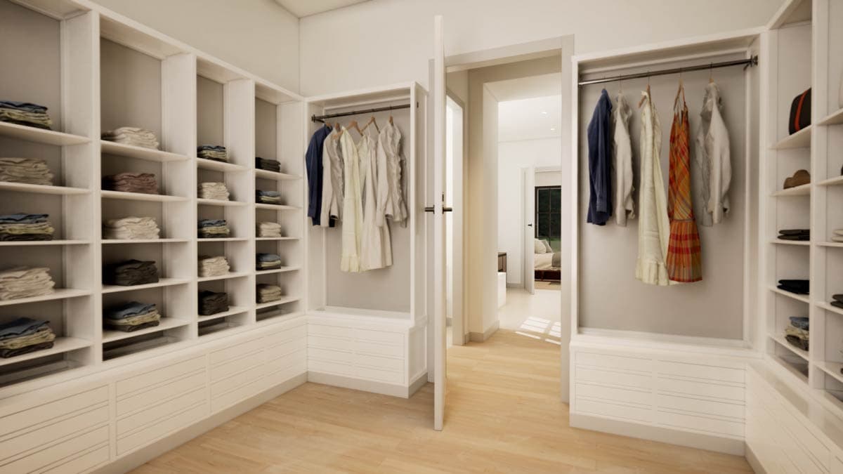 Plan 93052EL: 4-Bed European Transitional Home Plan with Pool Concept and Home Office - 3717 Sq Ft - Image #26 - Country, European, French Country, New American, Transitional