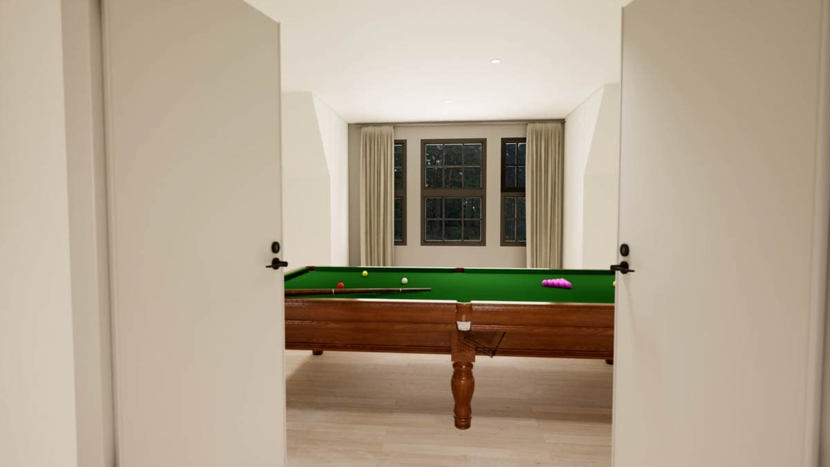 Plan 93052EL: 4-Bed European Transitional Home Plan with Pool Concept and Home Office - 3717 Sq Ft - Image #33 - Country, European, French Country, New American, Transitional