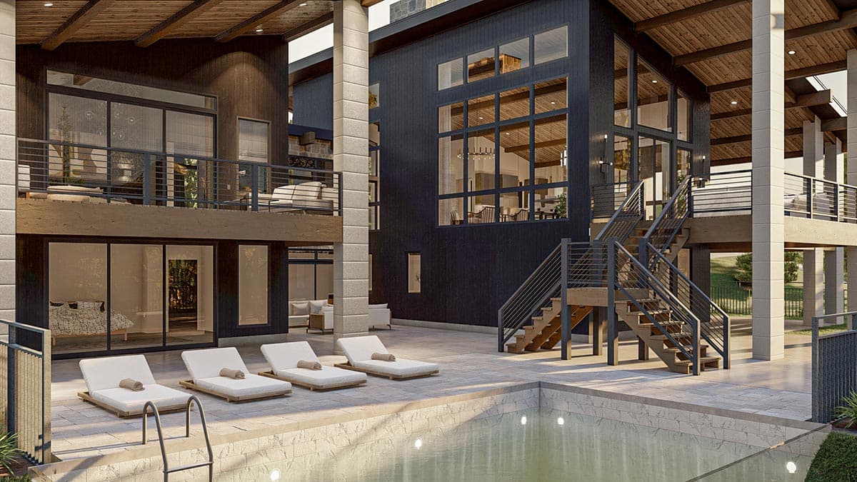 Plan 623153DJ: Modern Mountain Style House Plan with Expansion Option - 2214 Sq Ft - Image #22 - Contemporary, Mid Century Modern, Modern, Mountain, Northwest, Vacation