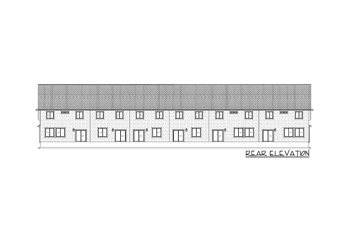 Plan 61390UT: 6-Unit Multiplex House Plan with Mix of 2110 and 1664 Square Foot 3 Bed Units - Image #29