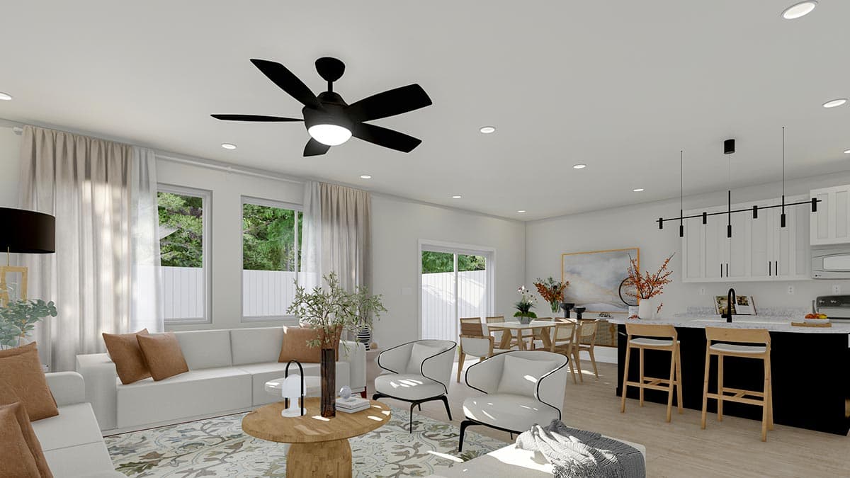 Plan 61390UT: 6-Unit Multiplex House Plan with Mix of 2110 and 1664 Square Foot 3 Bed Units - Image #7