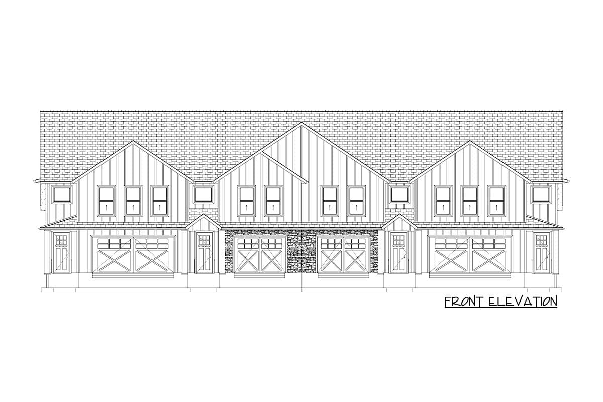 Plan 61393UT: 4-Family House Plan with Two 2110 Sq. Ft. Units and Two 1664 Sq. Ft. Units - Image #26 - Craftsman, New American, Traditional