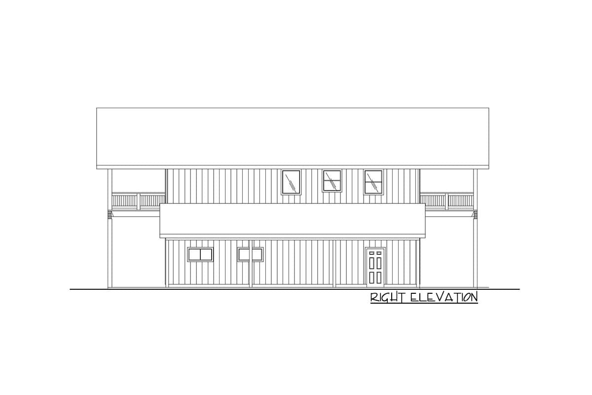 Plan 35120GH: 5-Car Shop House with Over 1500 Square Feet of Garage Space - Image #5 - Contemporary, Country, Mountain, Rustic, Vacation