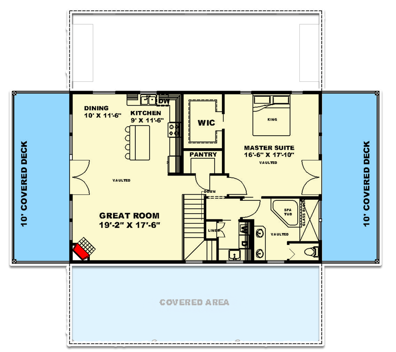 Plan 35120GH: 5-Car Shop House with Over 1500 Square Feet of Garage Space - Floor Plan - 2nd Floor - Contemporary, Country, Mountain, Rustic, Vacation