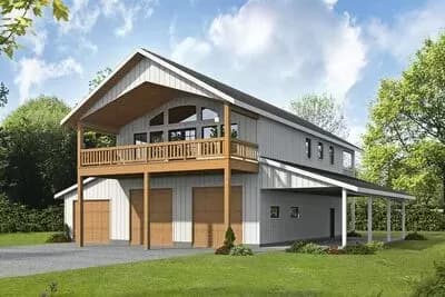 5-Car Shop House with Over 1500 Square Feet of Garage Space