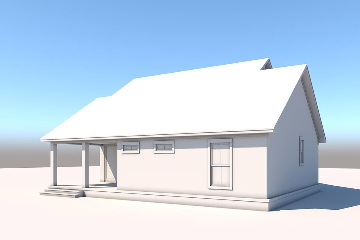 Plan 51929HZ: 2-Bed Modern Farmhouse Cottage Home Plan under 1400 Square Feet - Image #8 - Cottage, Country, Craftsman, Modern Farmhouse, Traditional, Vacation