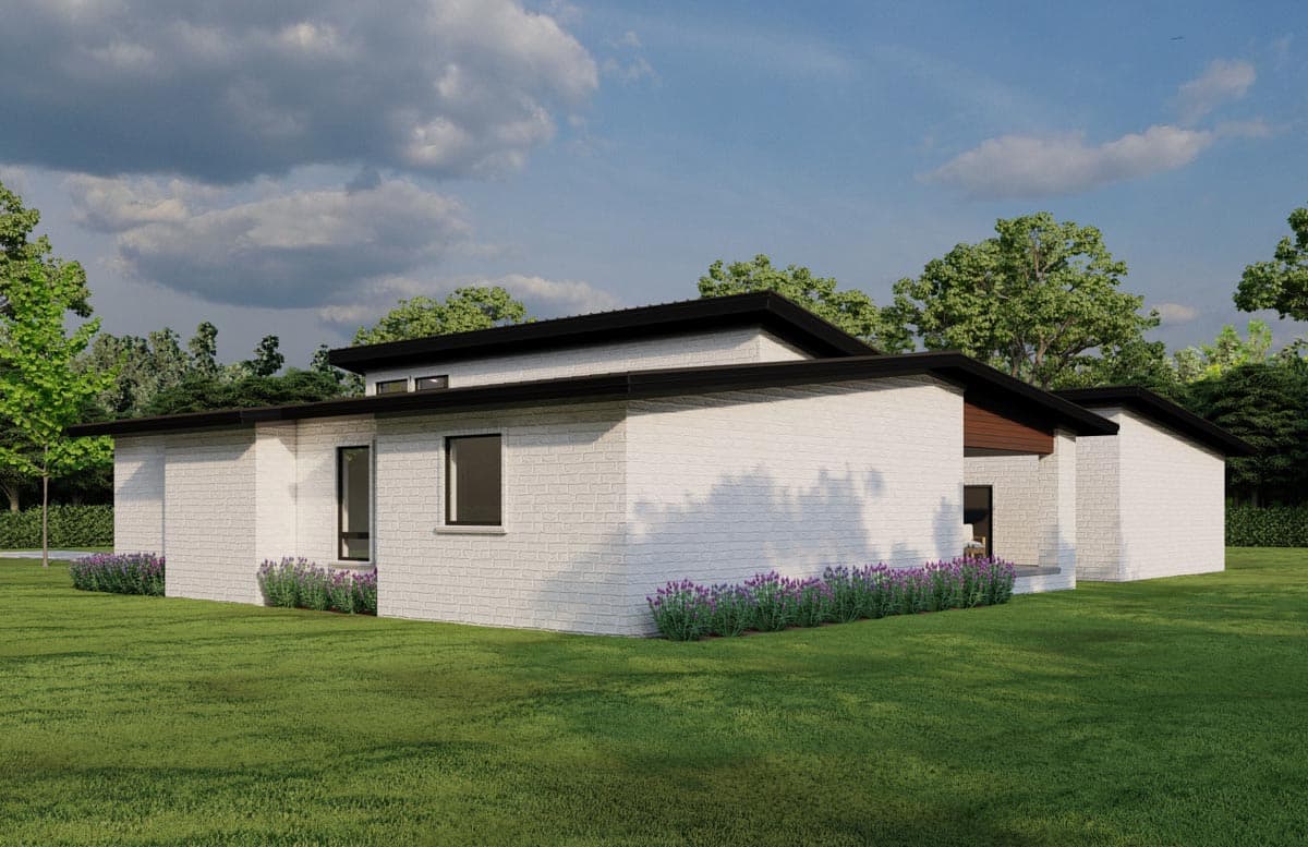 Plan 70823MK: 3-Bed Modern House Plan Under 2000 Square Feet with Detached Garage  - Image #6 - Contemporary, Mid Century Modern, Modern, Northwest, Ranch