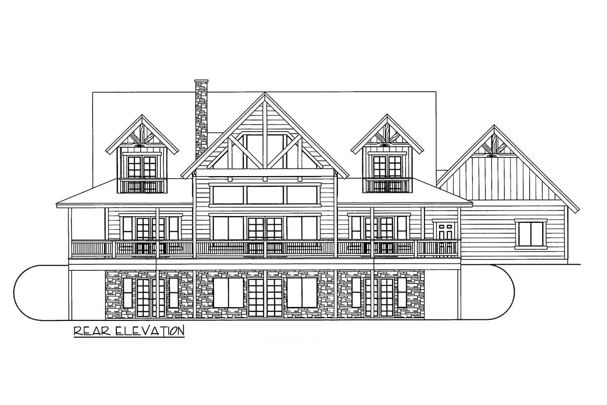 Plan 35155GH: Mountain Craftsman Plan with Wraparound Deck and Extra Space in Double Garage - 2977 Sq Ft - Image #4 - Country, Craftsman, Mountain