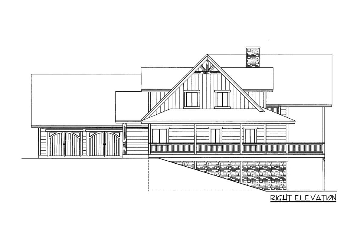 Plan 35155GH: Mountain Craftsman Plan with Wraparound Deck and Extra Space in Double Garage - 2977 Sq Ft - Image #5 - Country, Craftsman, Mountain