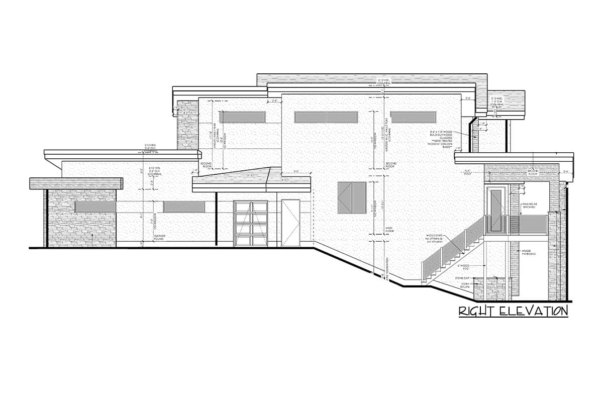 Plan 81799AB: Contemporary Home Plan with Two-story Great Room and Golf Simulator - Image #5 - Contemporary, Mid Century Modern, Modern, Northwest