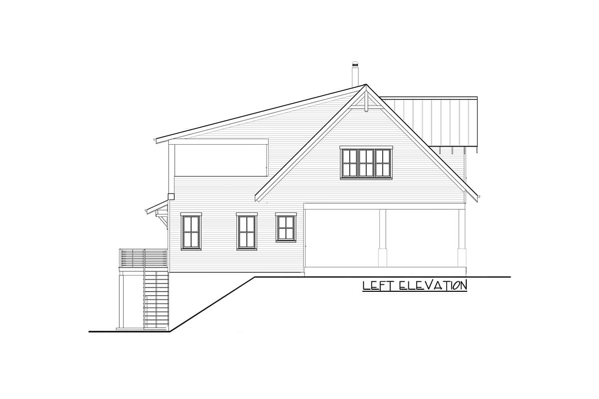 Plan 871027JEN: 1-Bed Guesthouse with 3-Car Carport and an Upper Floor Porch - Image #12 - Craftsman, Rustic, Vacation