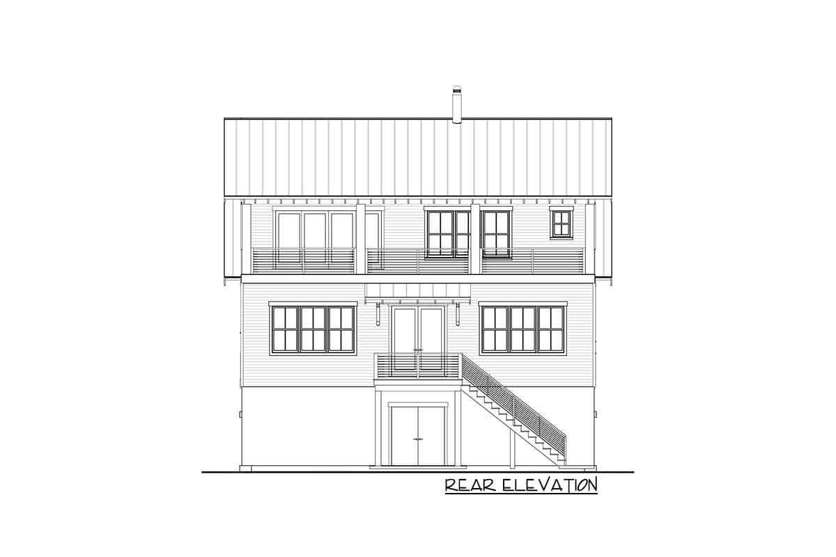 Plan 871027JEN: 1-Bed Guesthouse with 3-Car Carport and an Upper Floor Porch - Image #13 - Craftsman, Rustic, Vacation