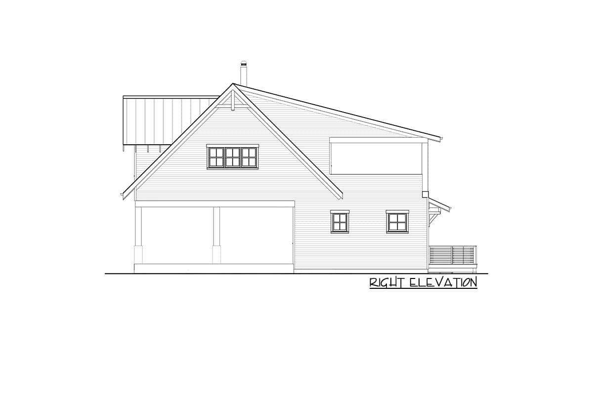 Plan 871027JEN: 1-Bed Guesthouse with 3-Car Carport and an Upper Floor Porch - Image #14 - Craftsman, Rustic, Vacation