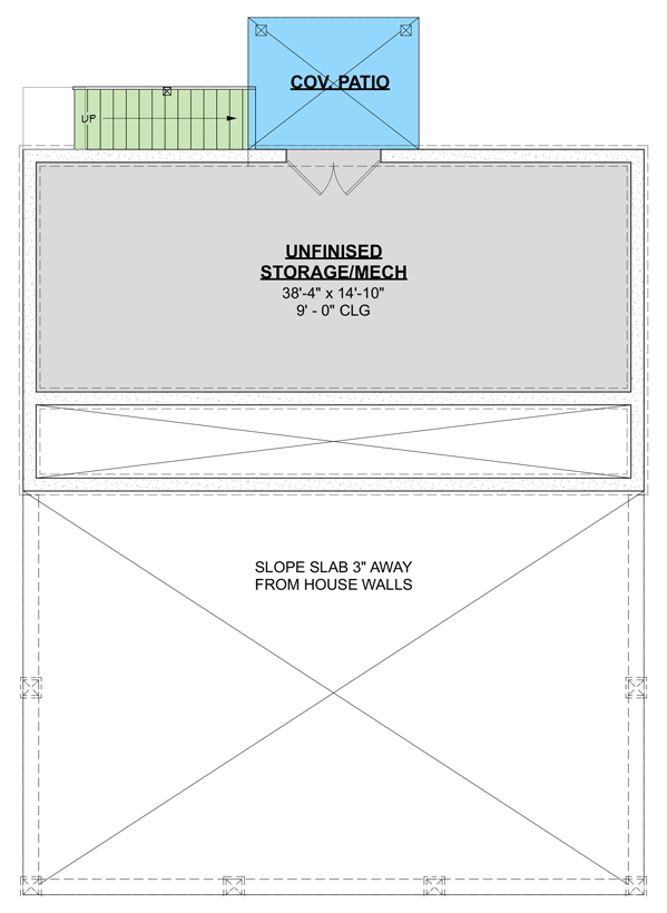 Plan 871027JEN: 1-Bed Guesthouse with 3-Car Carport and an Upper Floor Porch - Floor Plan - Lower Level Foundation - Craftsman, Rustic, Vacation