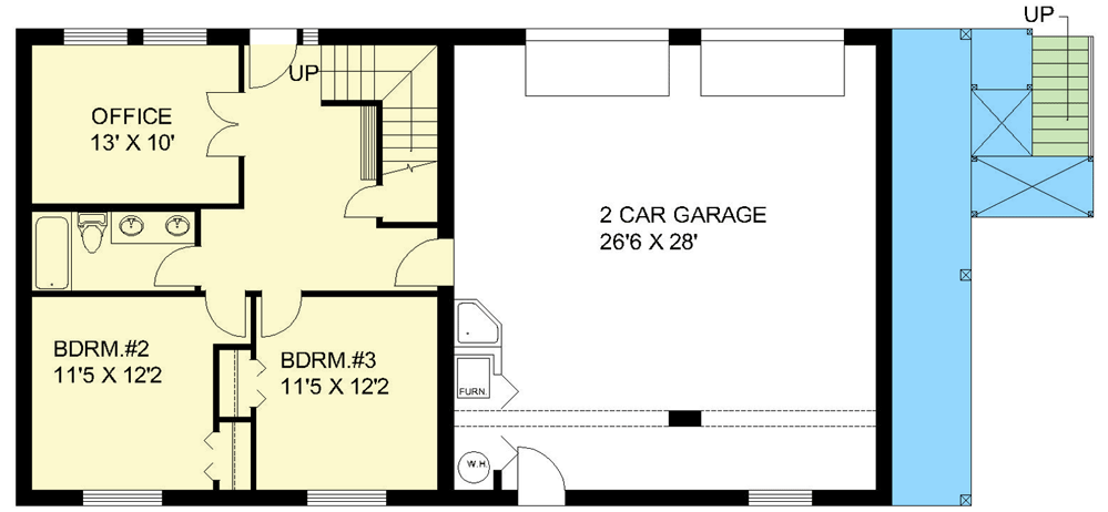 Plan 35204GH: Mountain Country Home Plan with Second-level Living Space - Floor Plan - Main Level - Country, Mountain, Rustic, Traditional