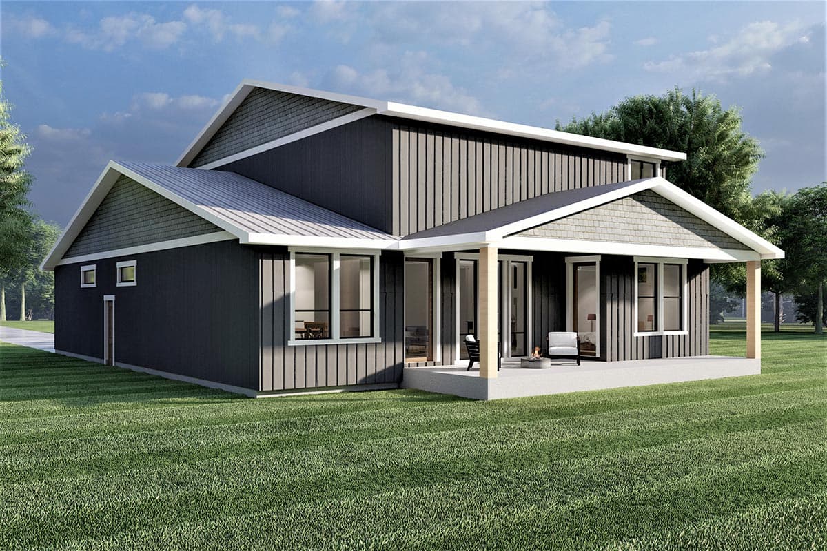 Plan 490075NAH: 2-Story 2800 Square Foot Home Plan with 2-Story Great Room - Image #4 - Country, Craftsman, New American, Northwest, Traditional, Transitional