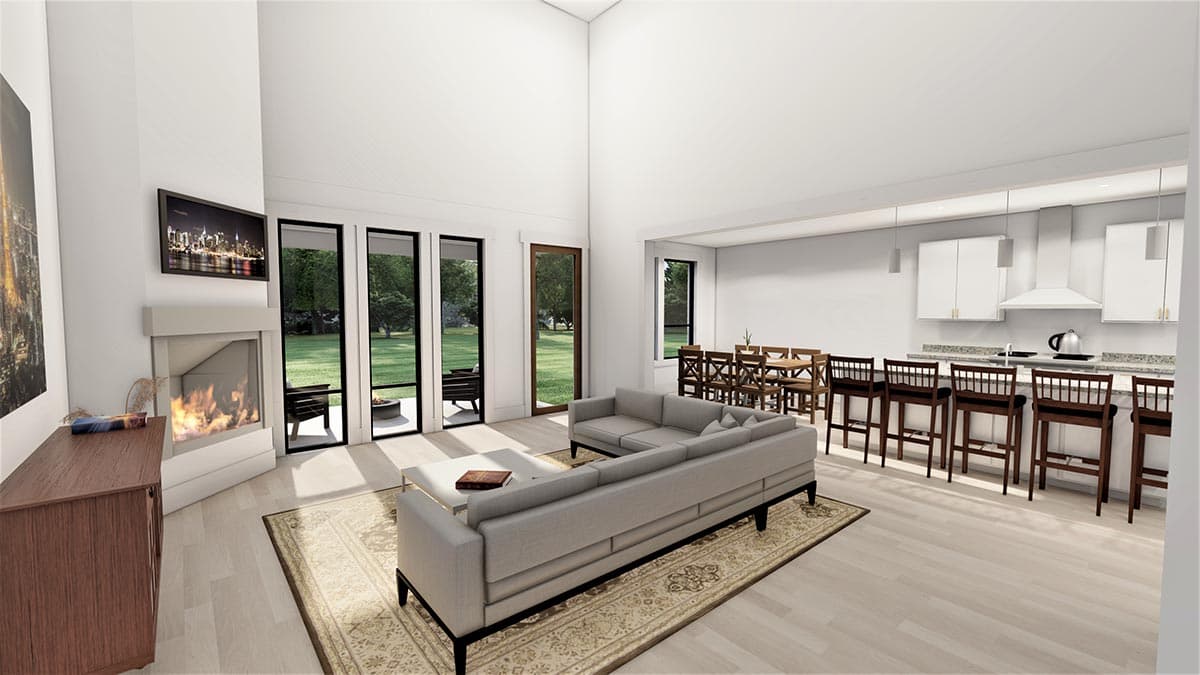 Plan 490075NAH: 2-Story 2800 Square Foot Home Plan with 2-Story Great Room - Image #6 - Country, Craftsman, New American, Northwest, Traditional, Transitional