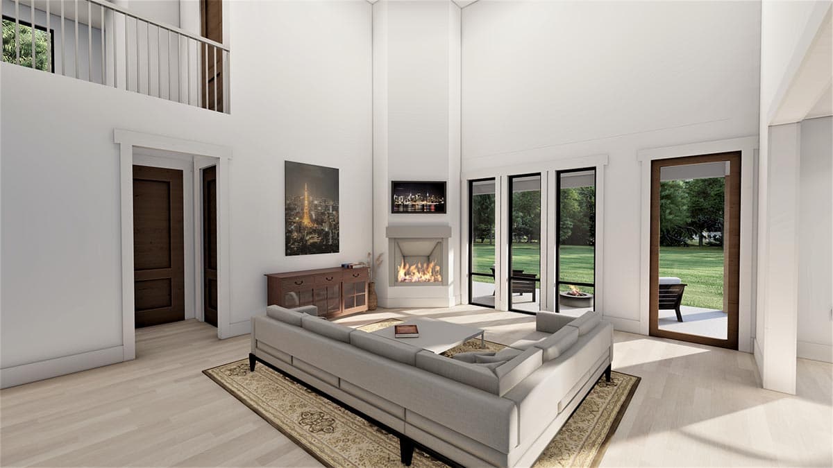 Plan 490075NAH: 2-Story 2800 Square Foot Home Plan with 2-Story Great Room - Image #7 - Country, Craftsman, New American, Northwest, Traditional, Transitional