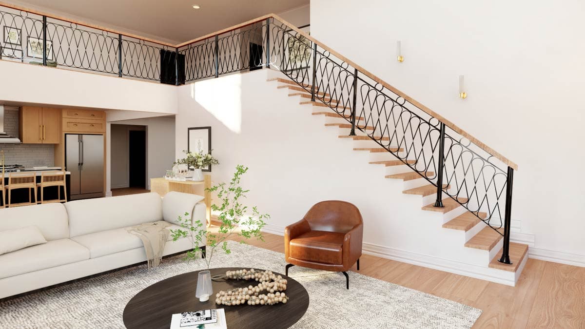 Plan 135192GRA: Barndominium with Front-Entry Garage and 2-Story Great Room - Image #6 - Barndominium, Country, Rustic, Southern, Vacation